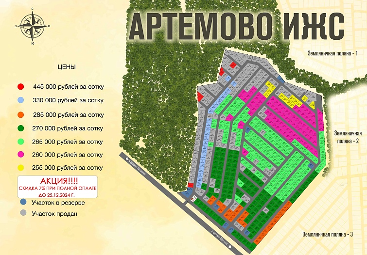 План и цены КП Артемово ИЖС